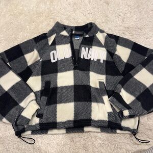 Old Navy Black Buffalo Plaid Pullover